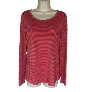 Talbots reddish/orange long sleeve shirt size M